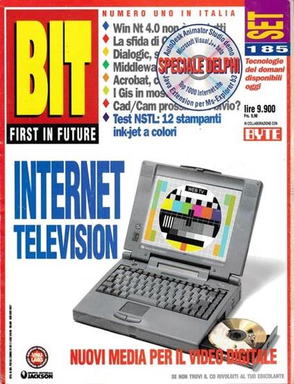 Bit First In Future: Internet Television. Rivista. N. 185 Settembre 1996 - copertina