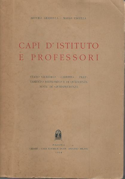Capi d'istituto e professori - Arturo Granella - copertina