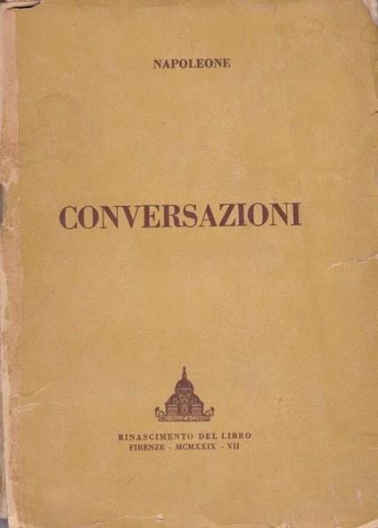 Conversazioni - Napoleone Bonaparte - copertina
