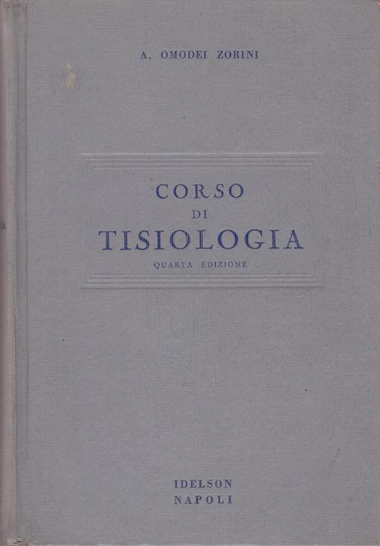 Corso di tisiologia - A. Omodei Zorini - copertina