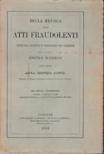 Della revoca degli atti fraudolenti fatti dal debitore in pregiudizio dei credit