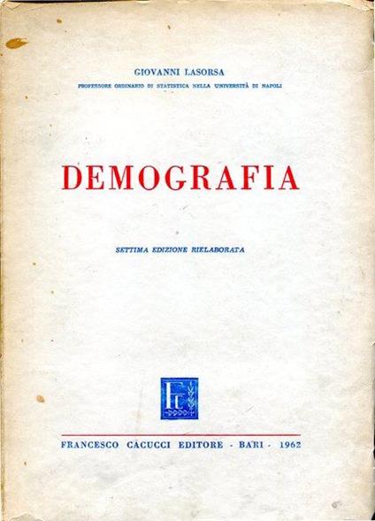 Demografia - Giovanni Lasorsa - copertina