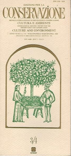 Edizioni Per La Conservazione. Anno I N.3/4 - copertina