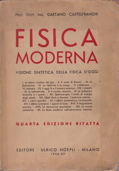 Fisica moderna - Gaetano Castelfranchi - copertina