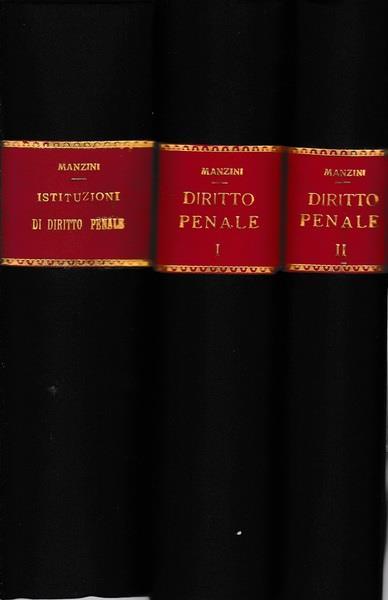 Istituzioni di Diritto penale (11 volumi) - Vincenzo Manzini - copertina