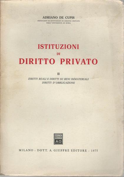 Istituzioni Di Diritto Privato. Ii