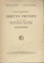 Istituzioni Di Diritto Privato. Volume Primo E Secondo