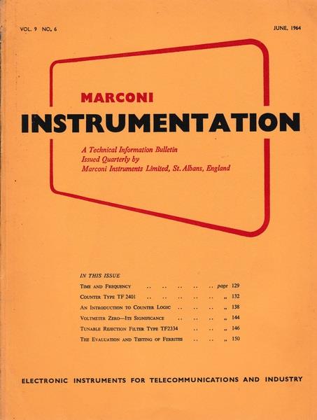 Marconi instruments. A Technical Information Bulletin. Vol. 9. N. 6. Giu. 1964