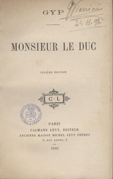 Monsieur Le Duc