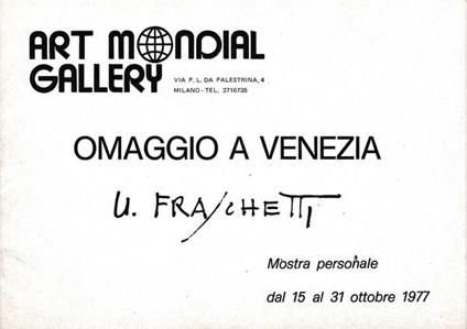 Omaggio a Venezia - U. Fraschetti - copertina