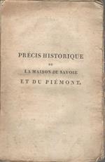 Precis Historique De La Maison De Savoie Et Du Piemont