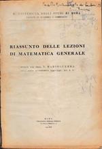 Riassunto delle lezioni di Matematica Generale