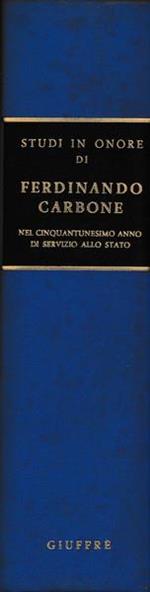 Studi in onore di Ferdinando Carbone