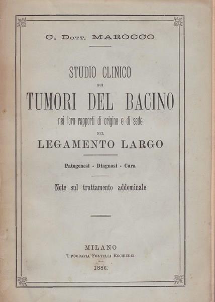 Studio clinico sui tumori del bacino - C. Marocco - copertina