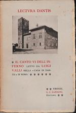 Lectura Dantis. Il canto VI dell'inferno letto da L. Valli nella 