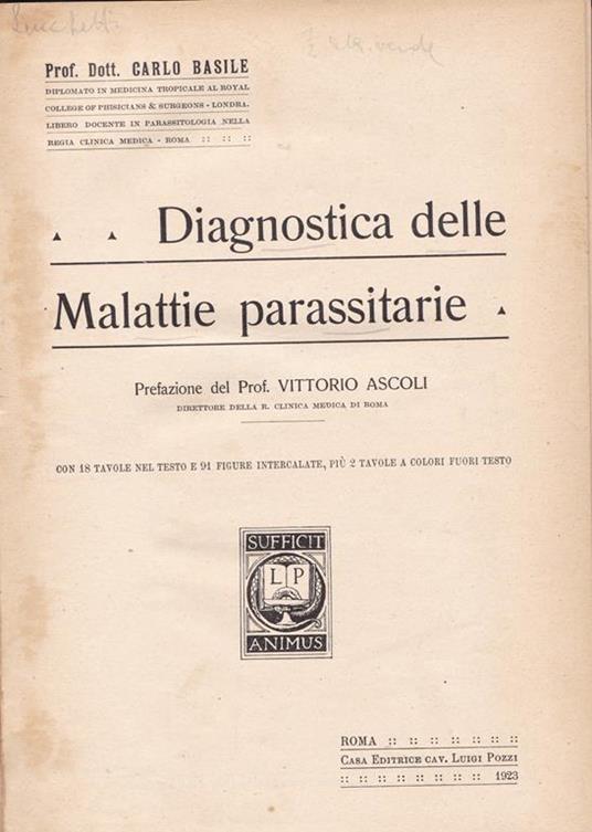Diagnostica delle malattie parassitarie - Carlo Basile - copertina