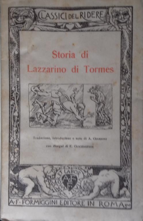 Storia di Lazzarino di Tormes - copertina