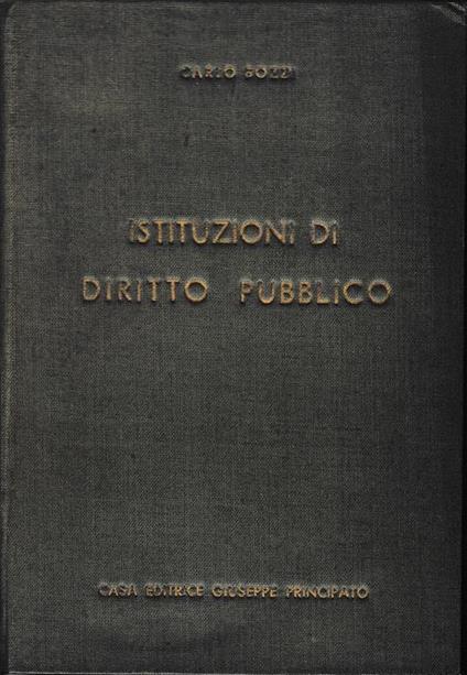 Istituzioni di Diritto pubblico - Carlo Bozzi - copertina