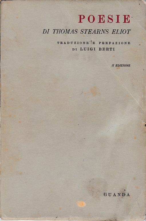 Poesie - Thomas Stearns Eliot - copertina
