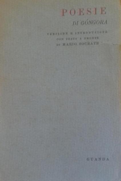 Poesie di Gv=ngora. con testo a fronte - copertina