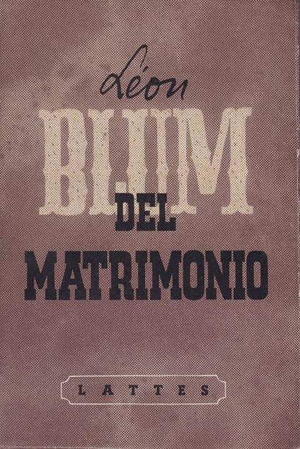 Del matrimonio - Léon Blum - copertina