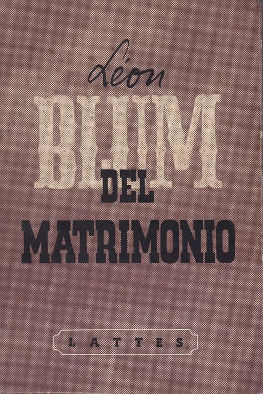 Del matrimonio - Léon Blum - copertina