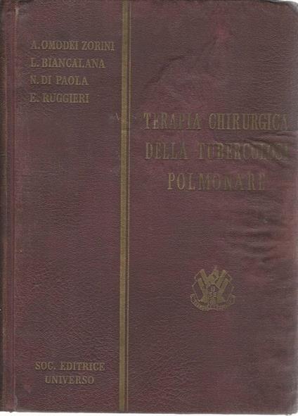 Terapia chirurgica della tubercolosi polmonare - copertina