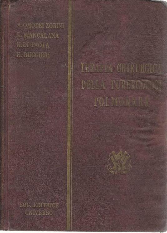 Terapia chirurgica della tubercolosi polmonare - copertina