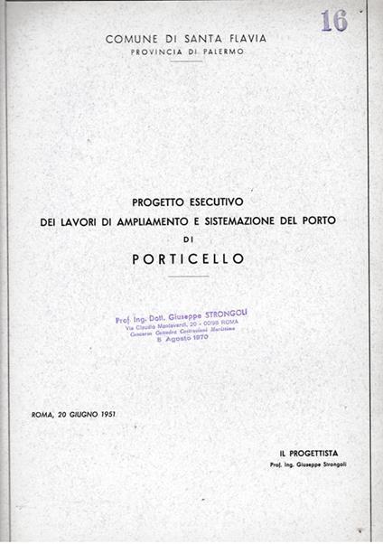 Progetto esecutivo dei lavori di ampliamento e sistemazione del Porto di Ponticello - copertina
