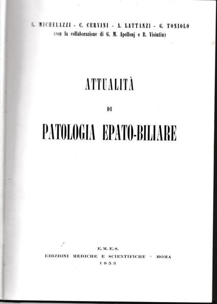Attualità di patologia epato-biliare - copertina