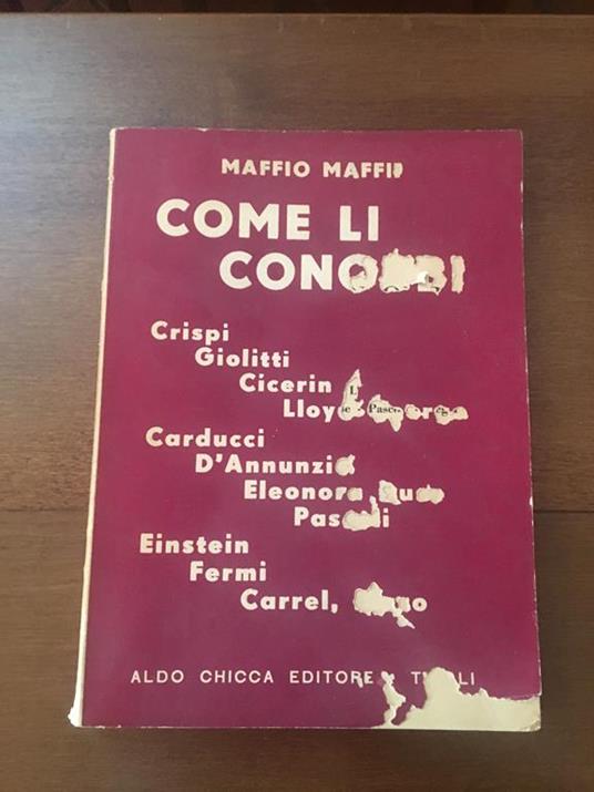 Come li conobbi - Maffio Maffii - copertina