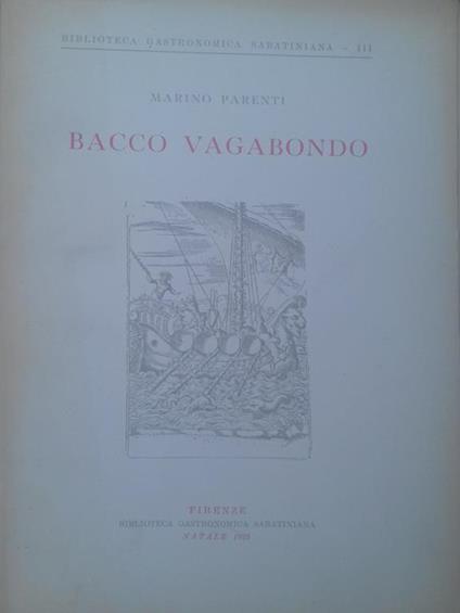 Bacco vagabondo - Marino Parenti - copertina