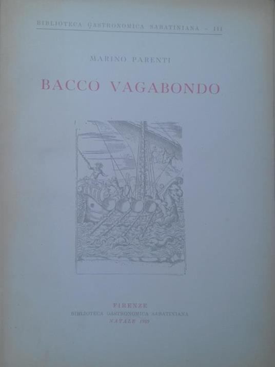 Bacco vagabondo - Marino Parenti - copertina