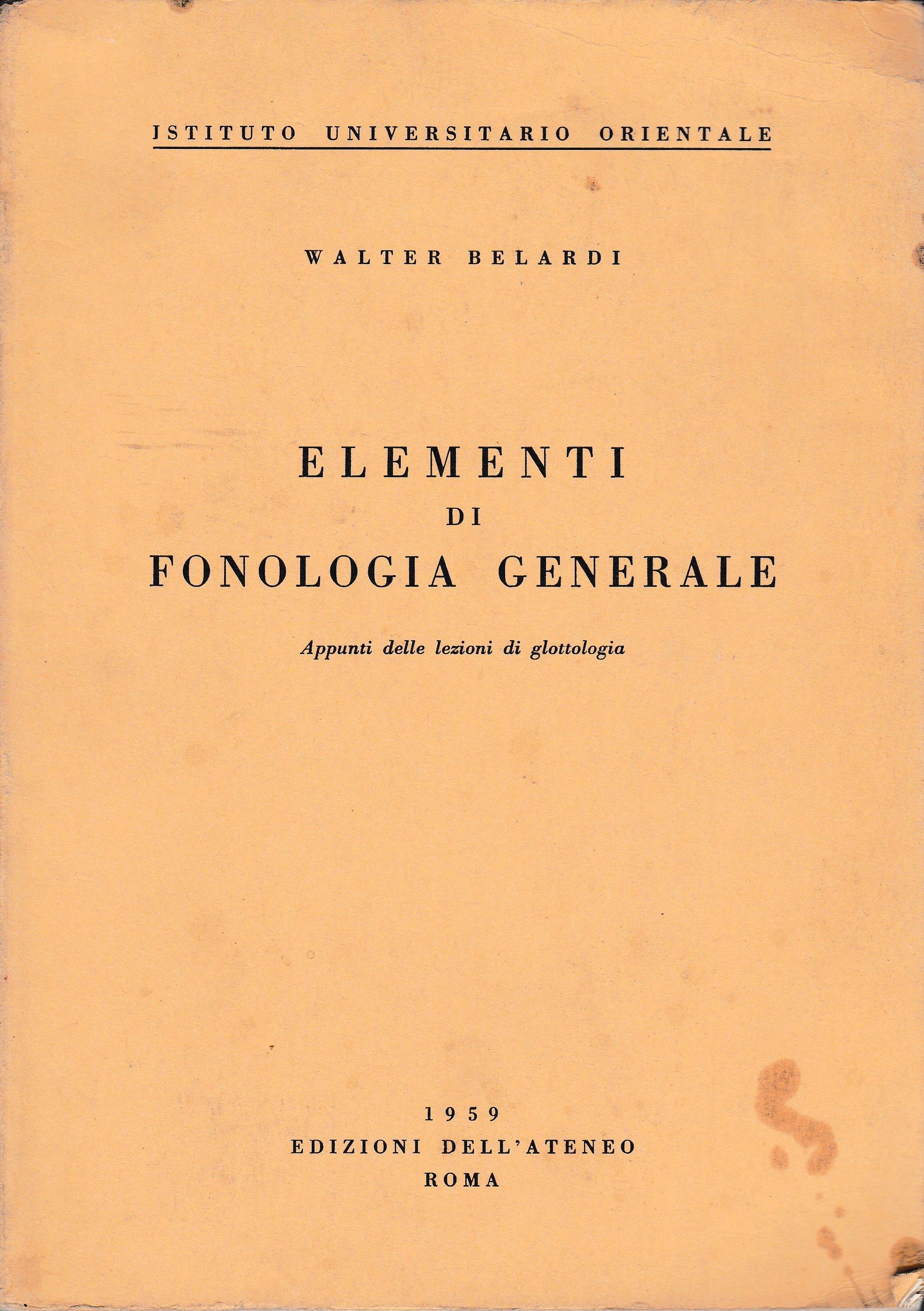 Elementi di fonologia generale