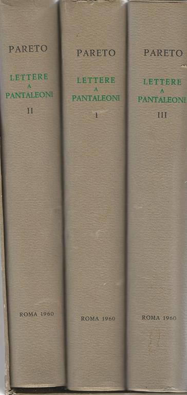 Lettere a Maffeo Pantaleoni. I.II.III - Vilfredo Pareto - copertina