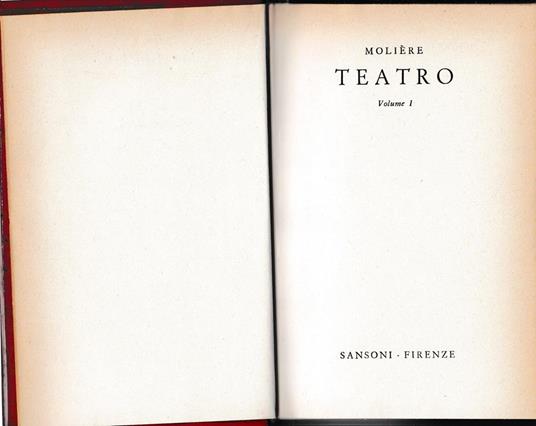 Teatro. Vol. I - Molière - copertina