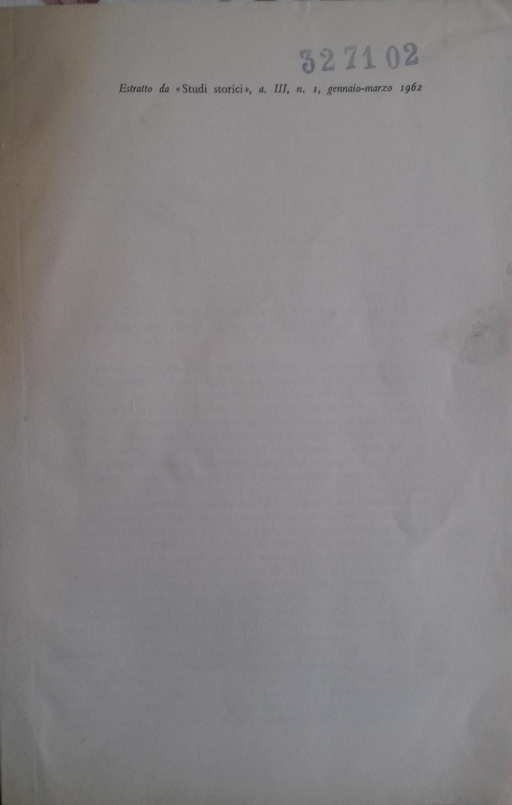 Estratto da "Studi Storici", a. III, n. 1