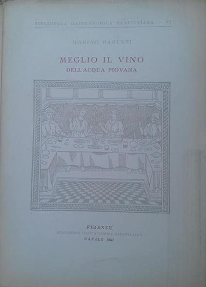 Meglio il vino dell'acqua piovana - Marino Parenti - copertina