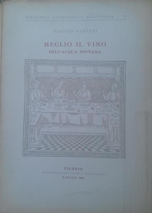 Meglio il vino dell'acqua piovana - Marino Parenti - copertina