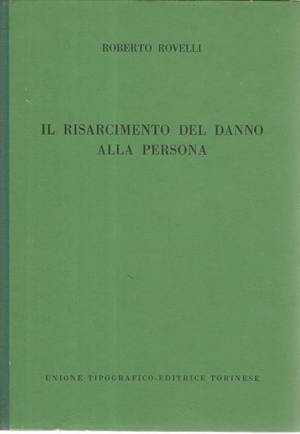 risarcimento del danno alla persona - Roberto Rovelli - copertina
