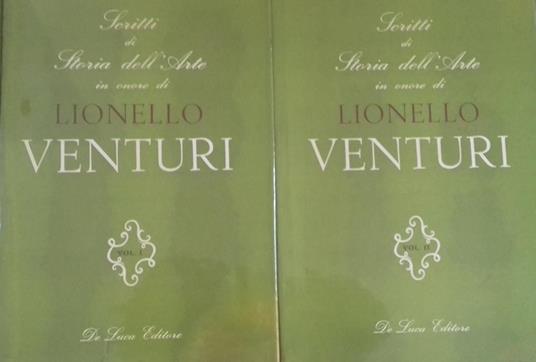 Scritti di Storia dell'Arte in onore di Lionello Venturi - copertina
