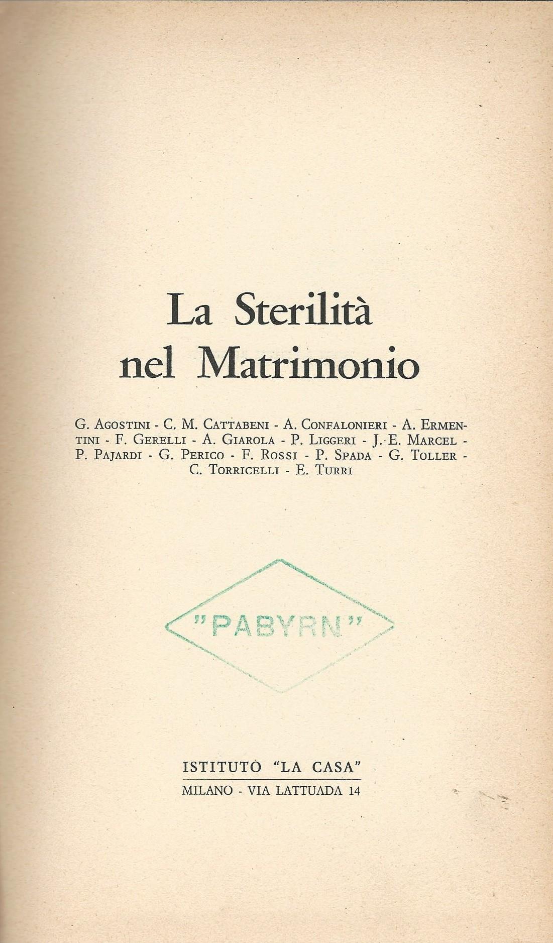sterilità nel matrimonio