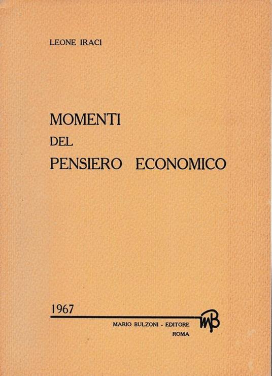 Momenti del pensiero economico - Leone Iraci - copertina
