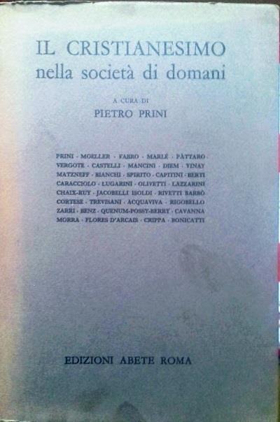 cristianesimo nella società di domani - Pietro Prini - copertina