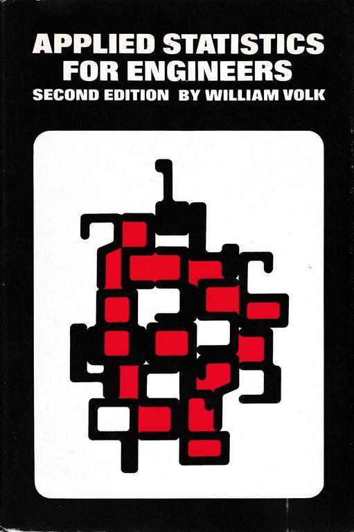 Applied statistics for engineers - W. Volk - copertina