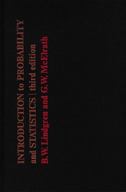 Introduction to probability and statistics - B.W. Lindgren - copertina