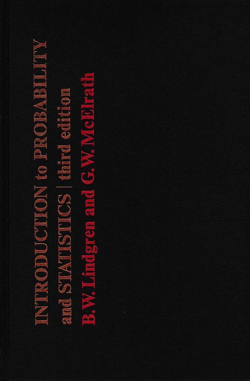 Introduction to probability and statistics - B.W. Lindgren - copertina