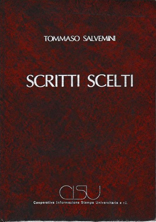 Scritti scelti - Tommaso Salvemini - copertina