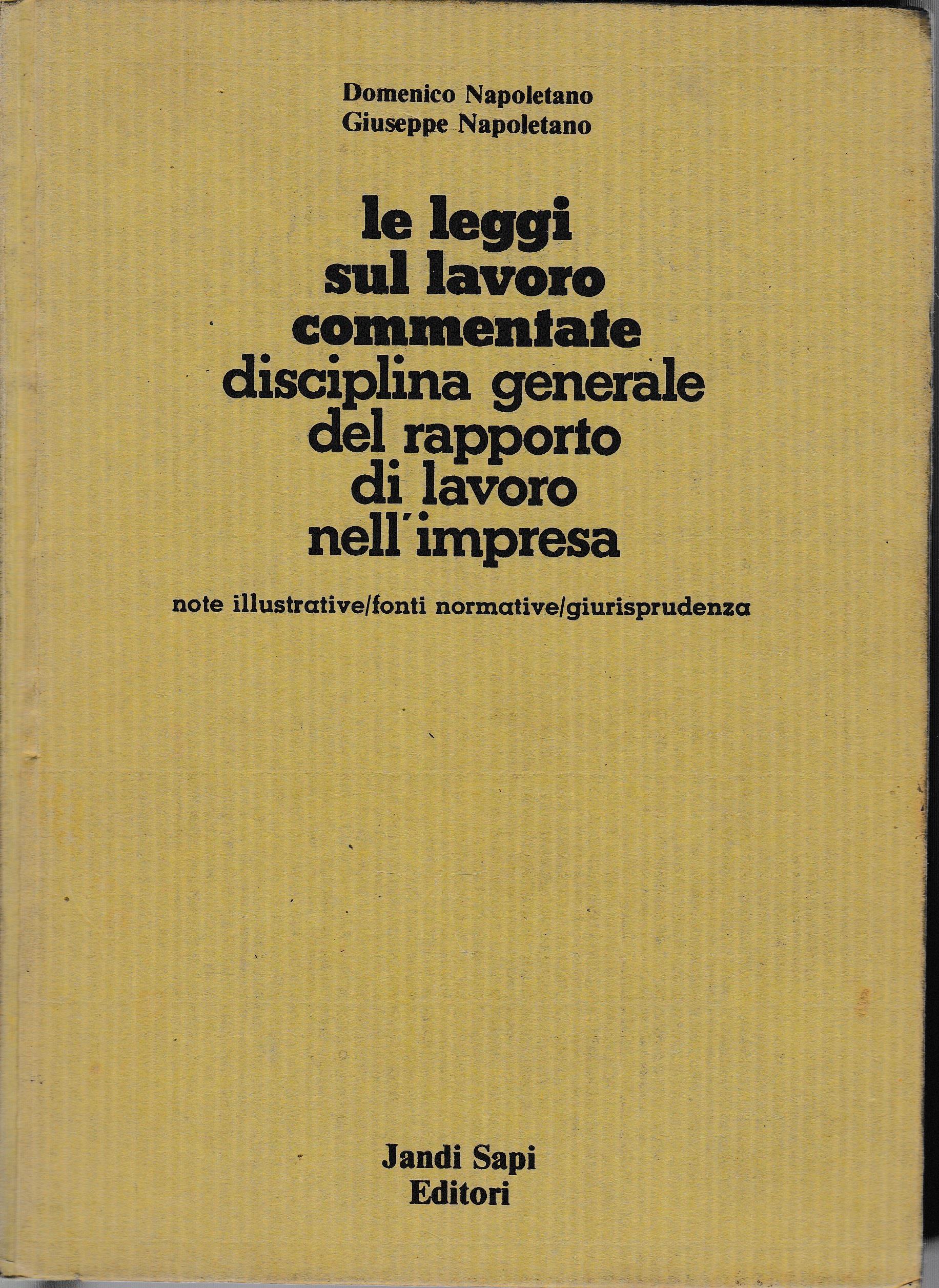 leggi sul lavoro commerciale. Disciplina generale del rapporto di lavoro nell'impresa