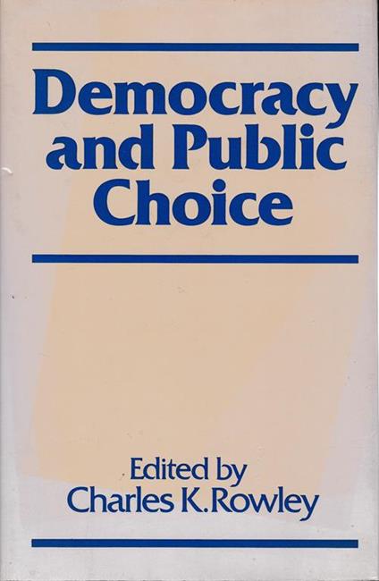 Democracy and Public Choice - copertina